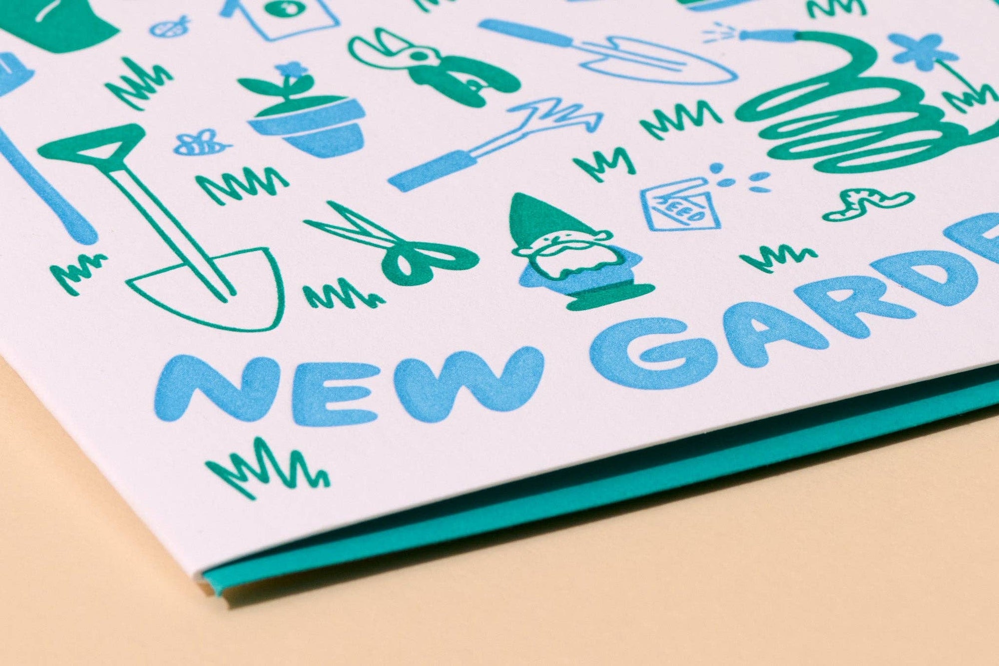 Modern Letterpress New Home Greeting Card — New Home Garden