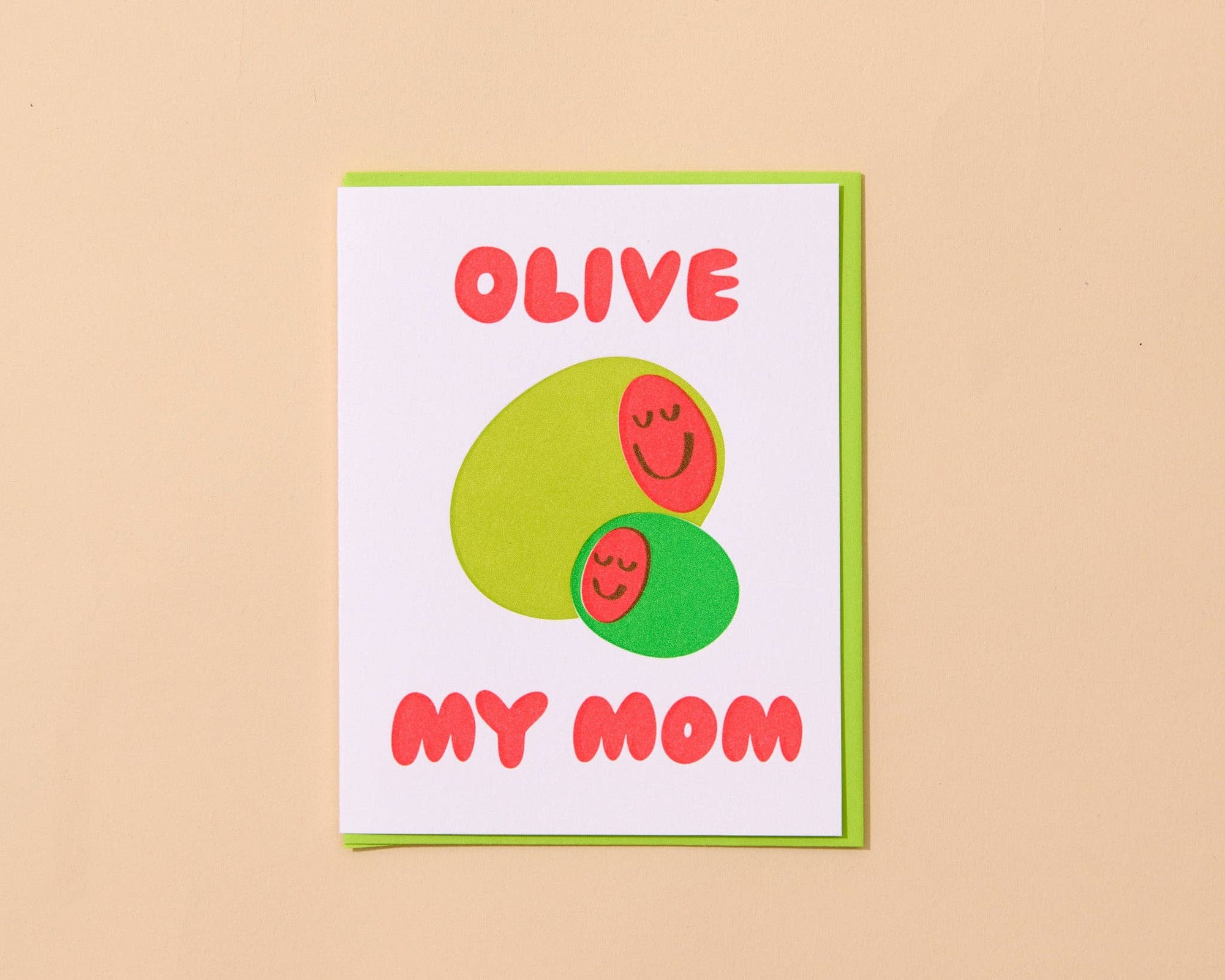 Modern Letterpress Mother's Day Greeting Card — Olive My Mom