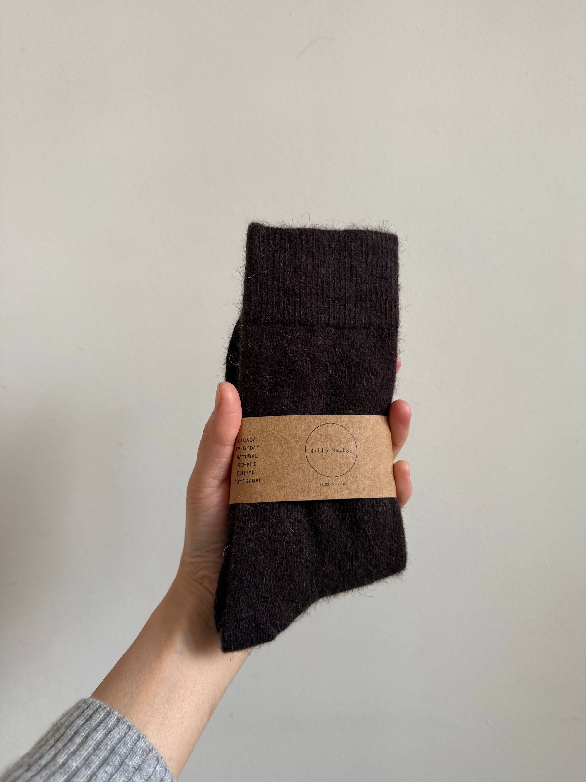 FLUFFY ANGORA SOCKS - crystal bright