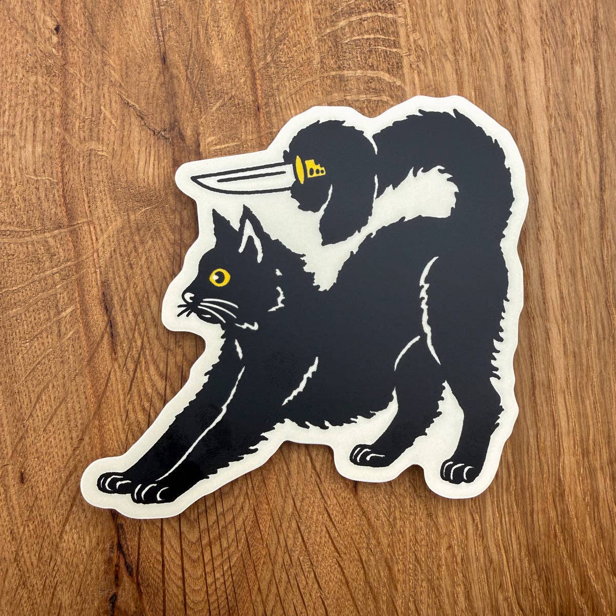 Scaredy Cat Knife 4 Inch Matte Vinyl Sticker