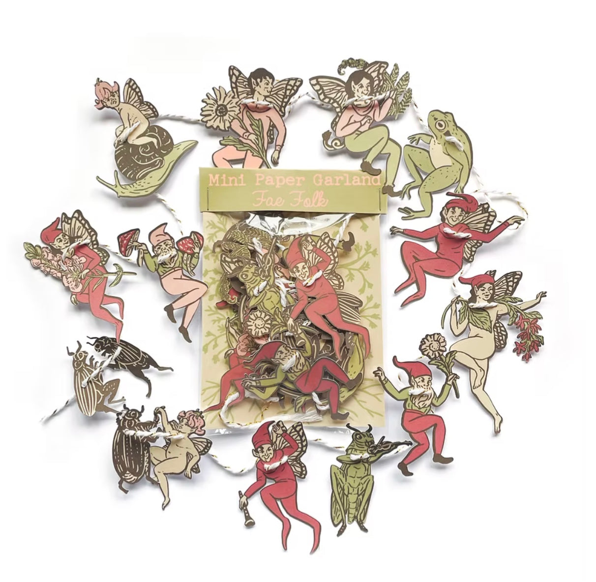 Fae Folk Mini Paper Garland