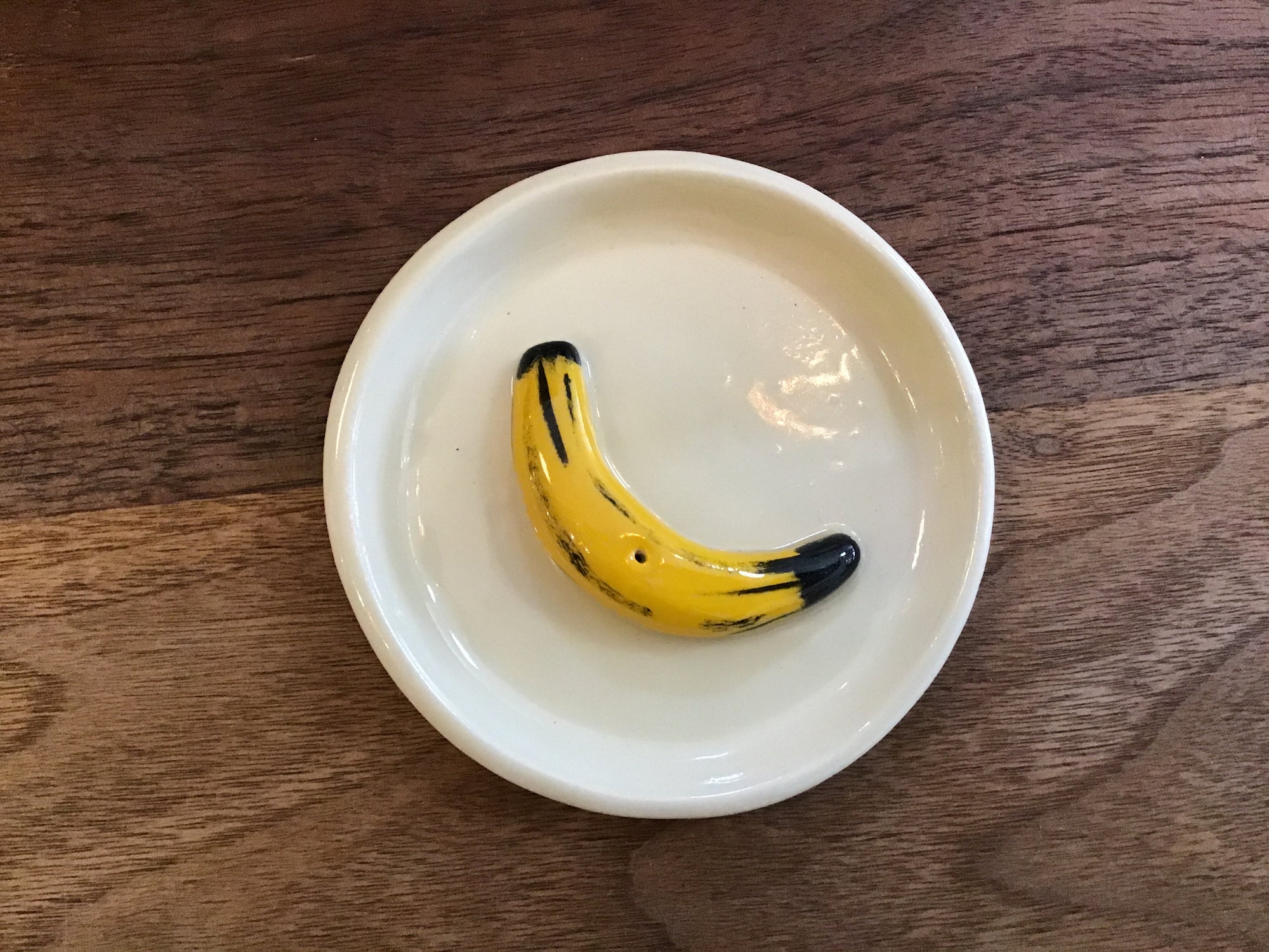 Ceramic Incense Burner Dish Tray - Banana