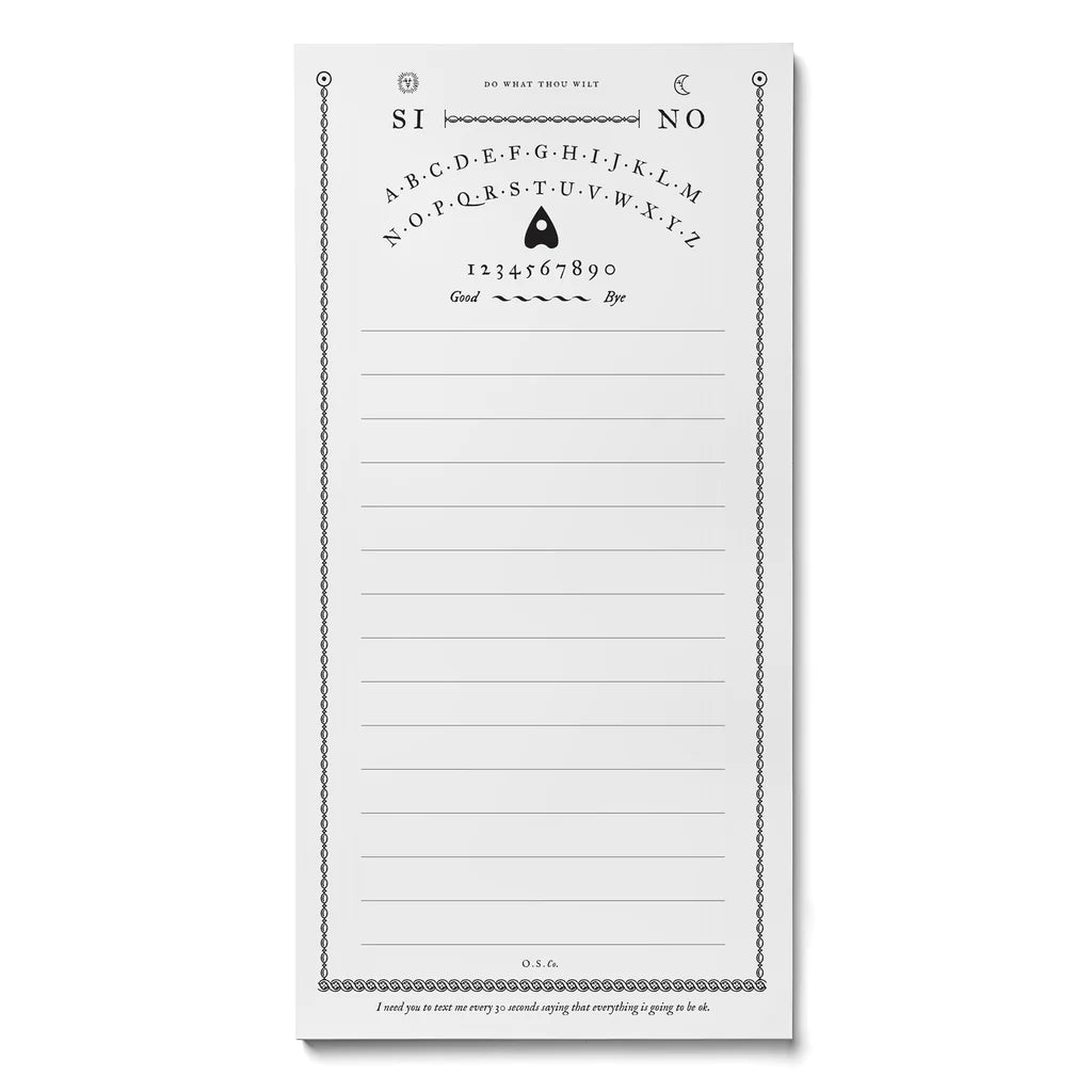 Spirit Board Notepad