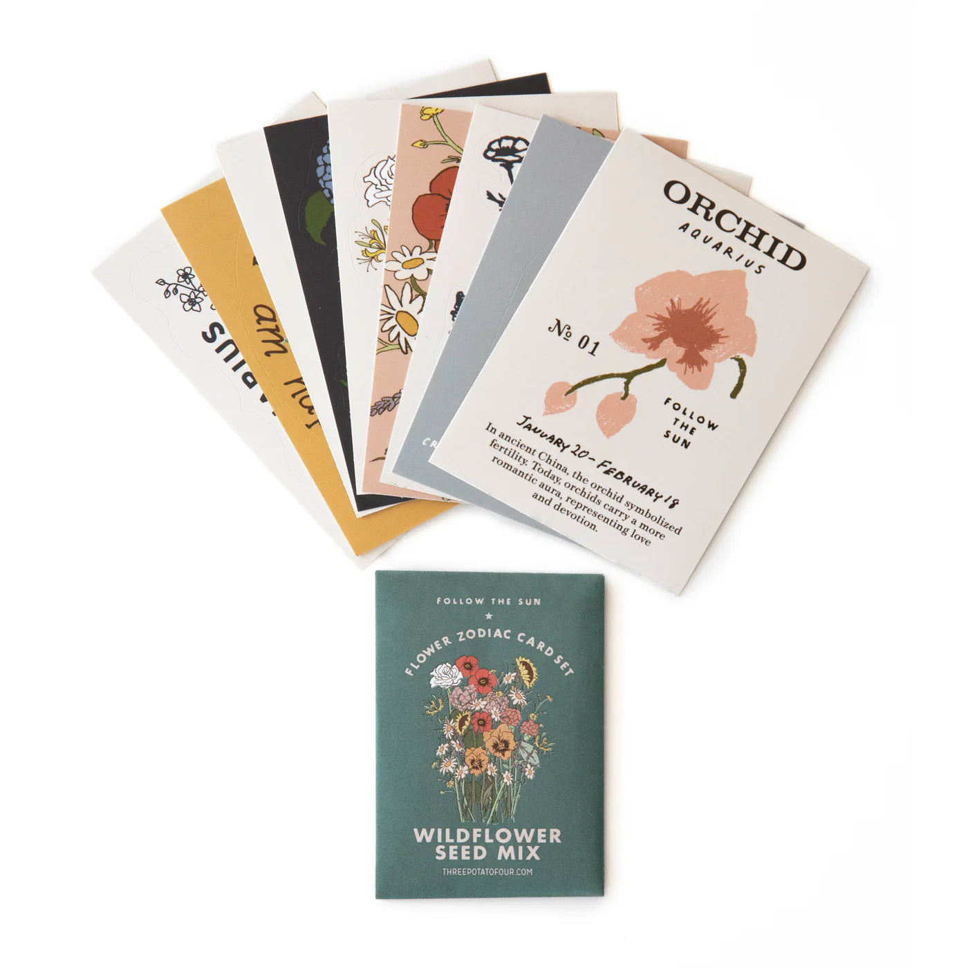 Pisces Flower Zodiac Pack (Seeds & Stickers)