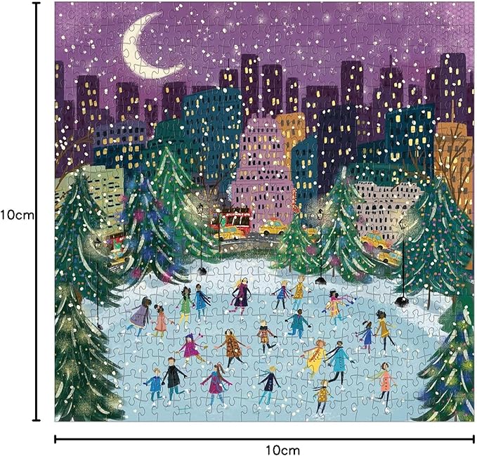 Merry Moonlight Skaters 500 Piece Puzzle