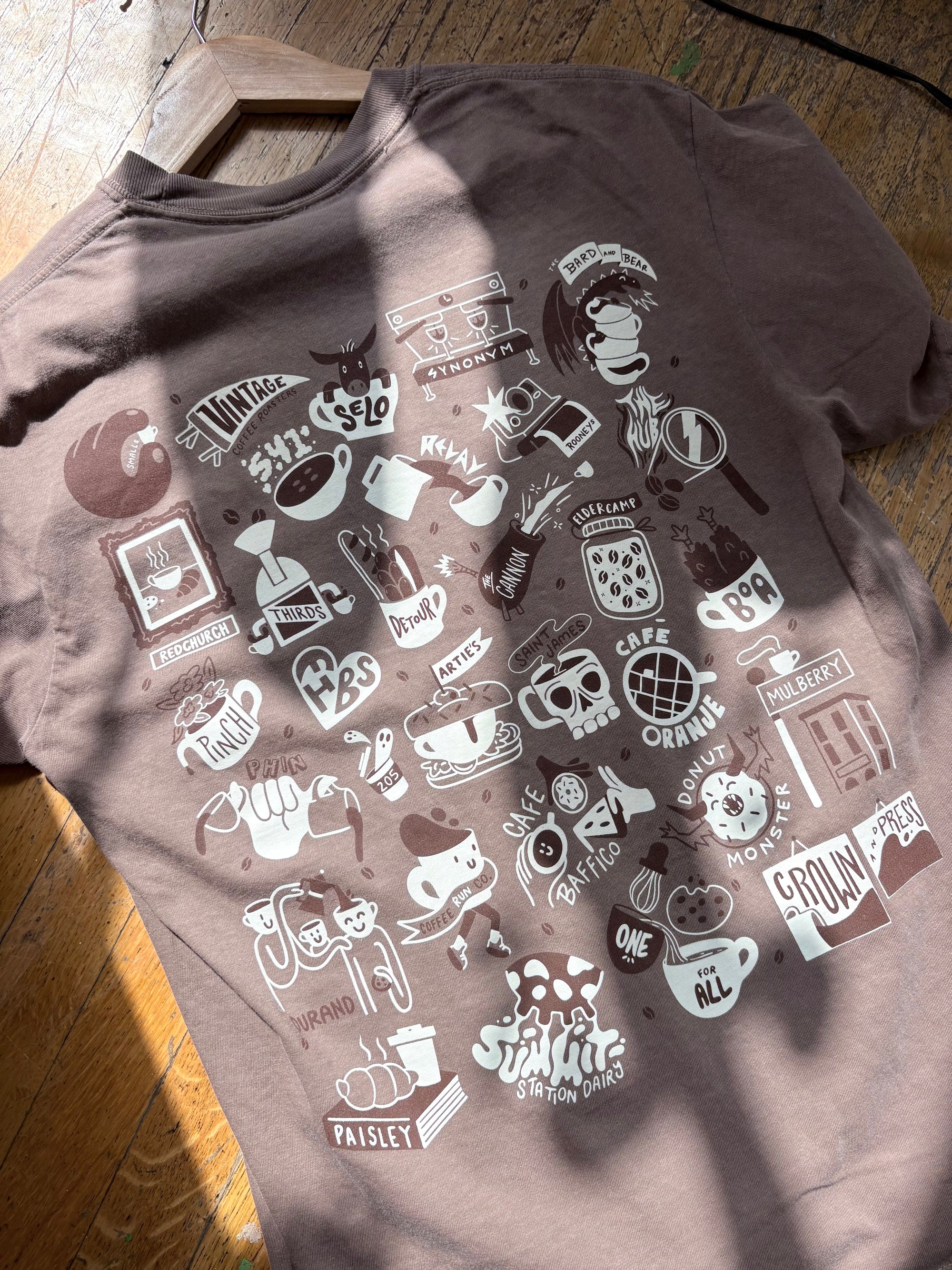 Cafés of Hamilton Tee — Supercrawl Pre-Order