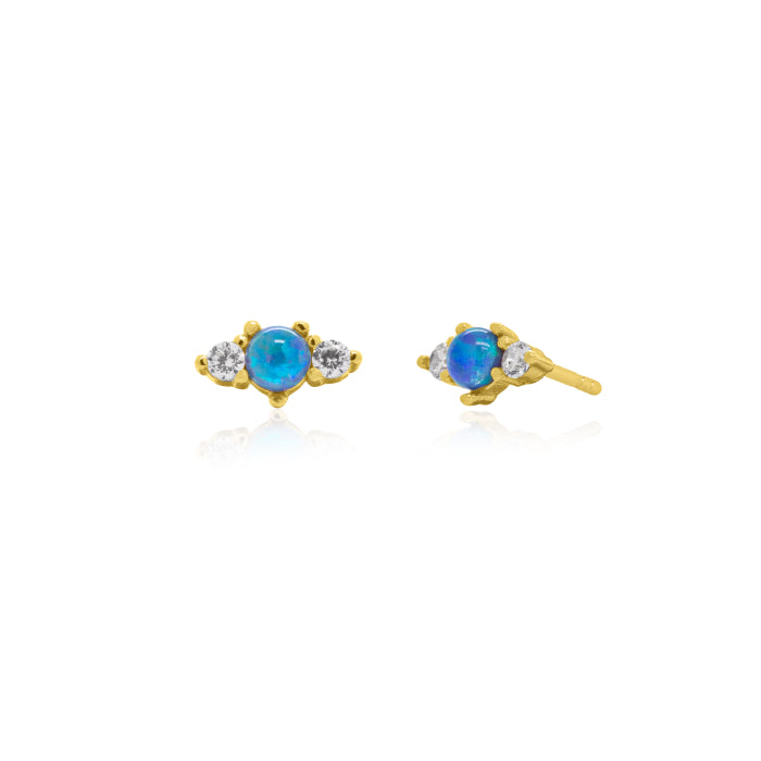 Centre Opal Studs