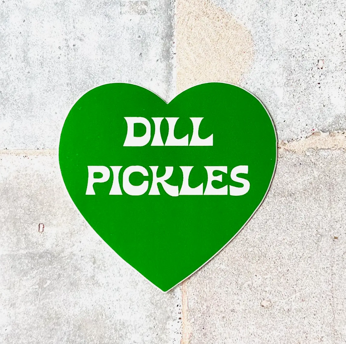 Dill Pickles Heart Sticker