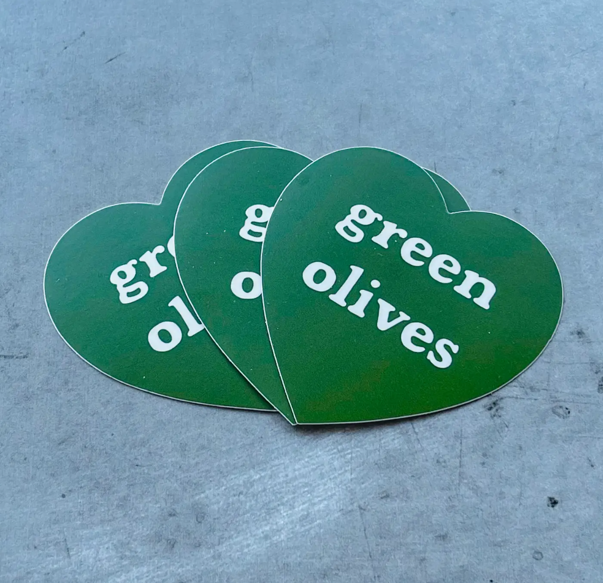 Green Olives Heart Sticker