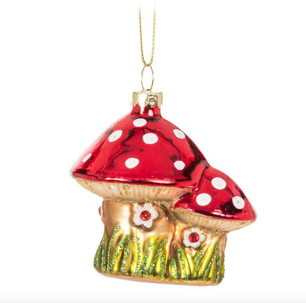 Glass Mushroom Ornament