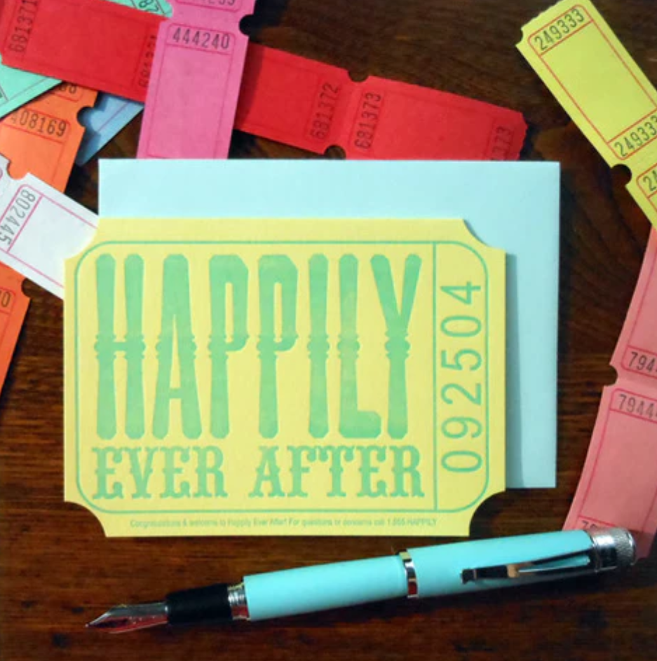 Happily Ever After Ticket Card