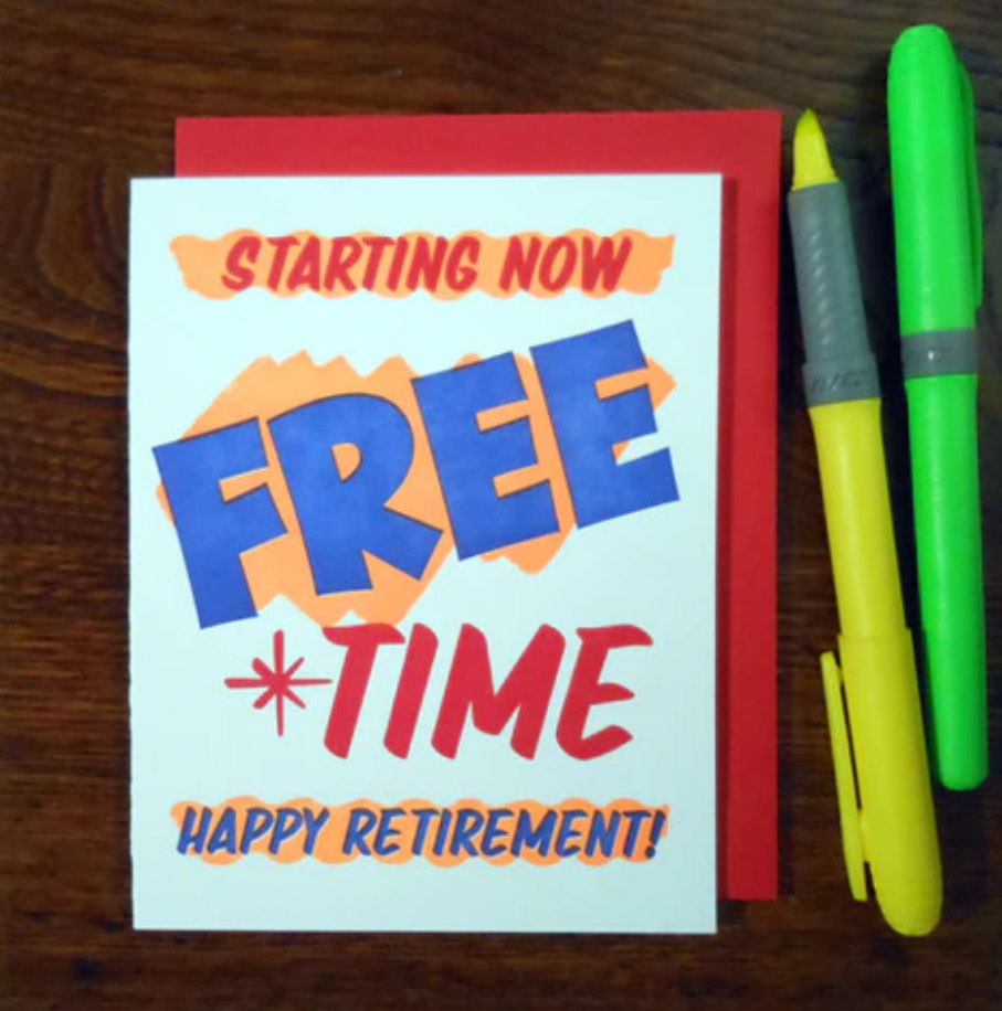 Starting Now Free Time Retirement Card