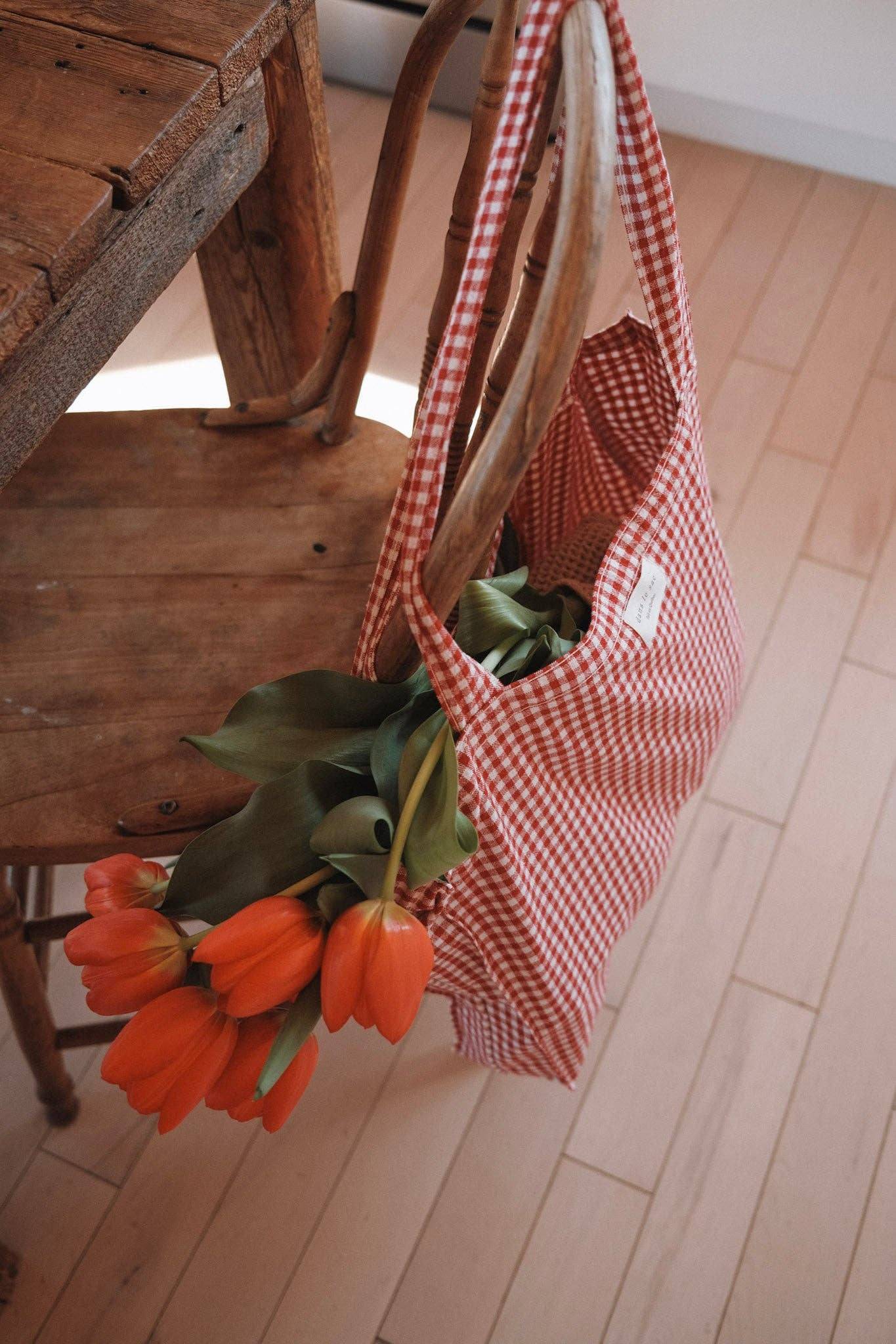 Organic cotton tote bag - Gingham collection