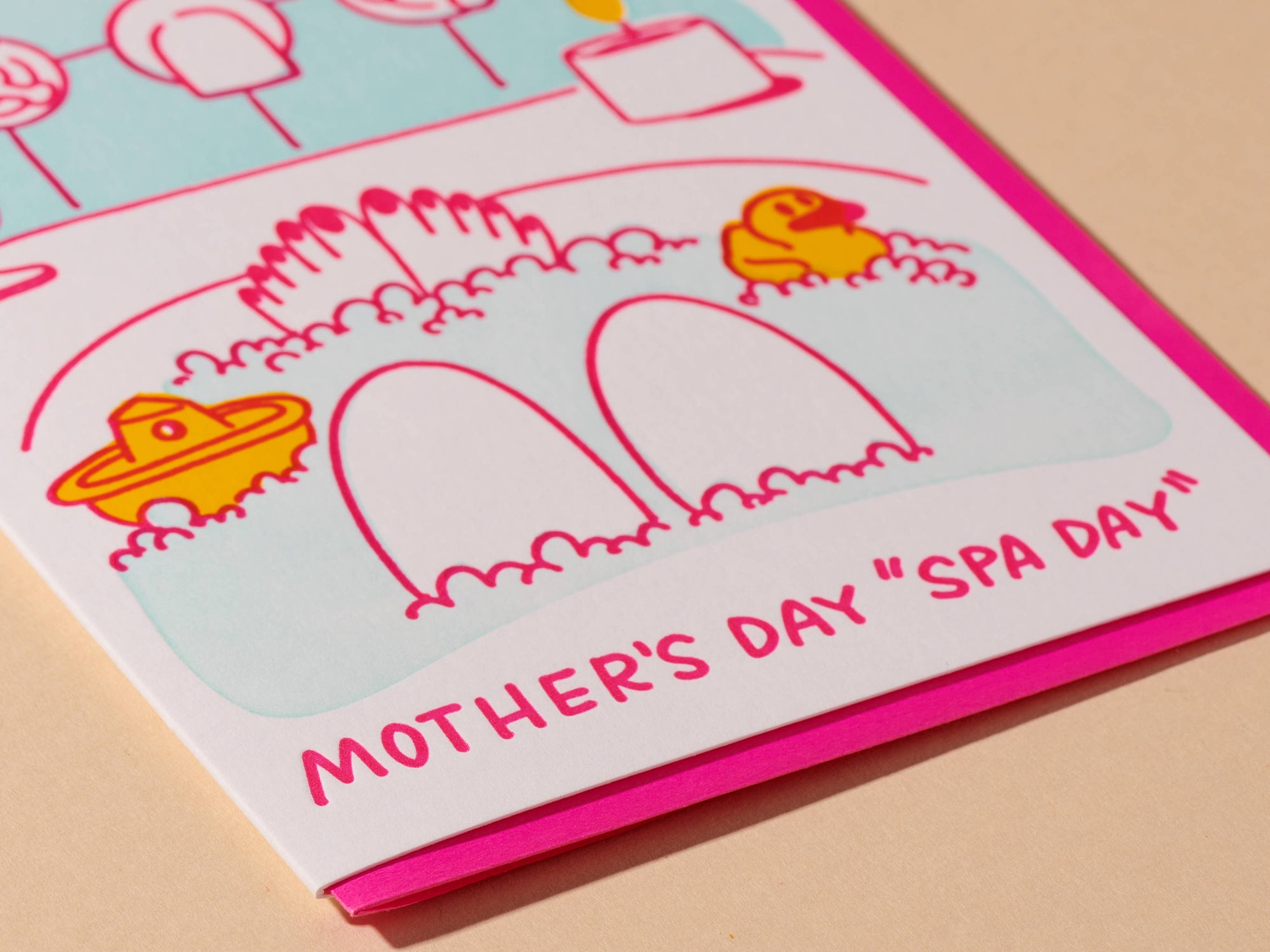 Mother's Day "Spa Day" Letterpress Card- Made in USA