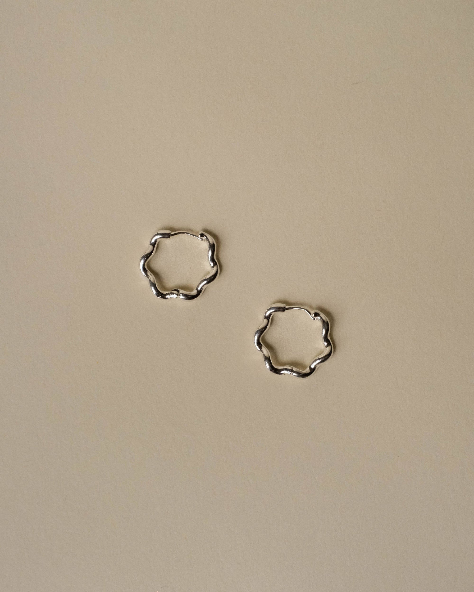 Elsie Twist Hoops - Silver