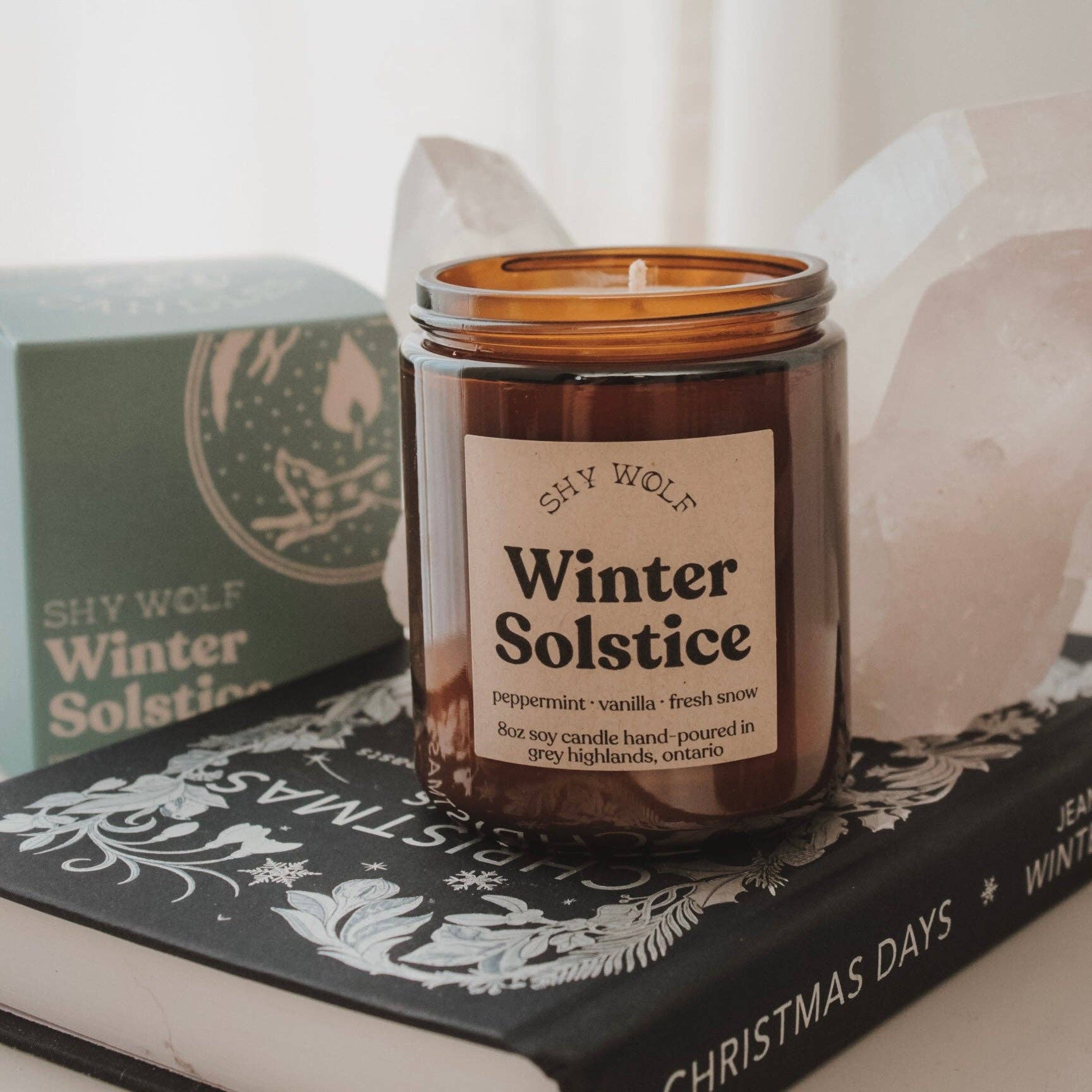 Winter Solstice - Peppermint, Vanilla, Snow Day Candle