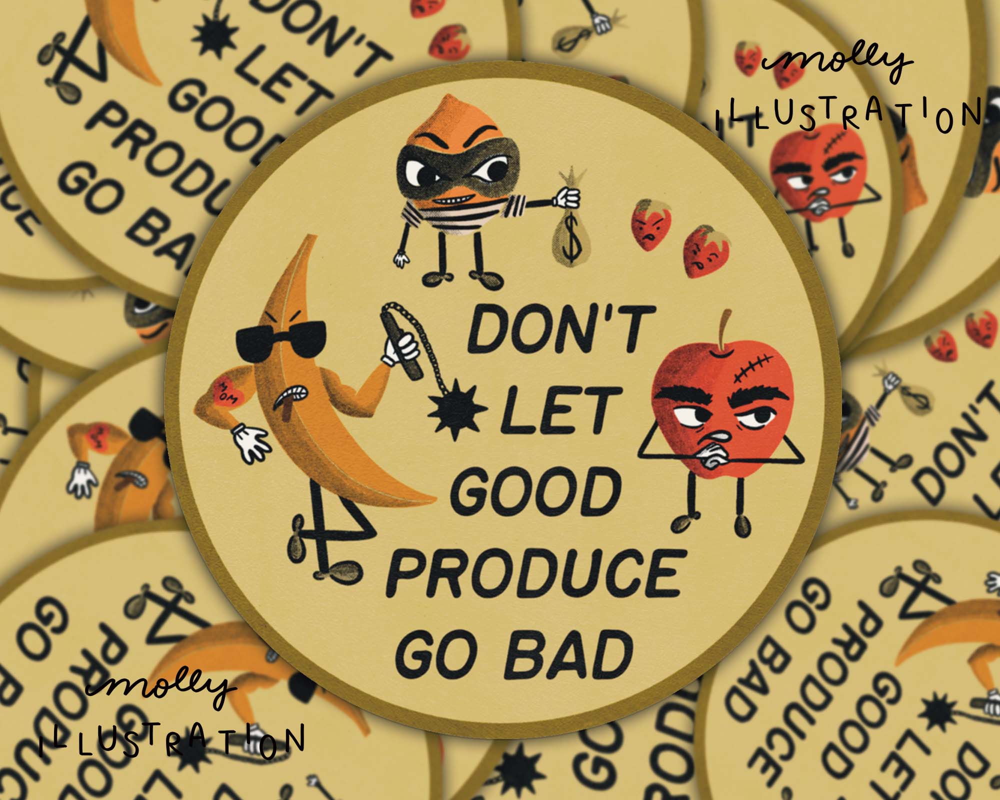 Don’t Let Good Produce Go Bad Waterproof Vinyl Sticker