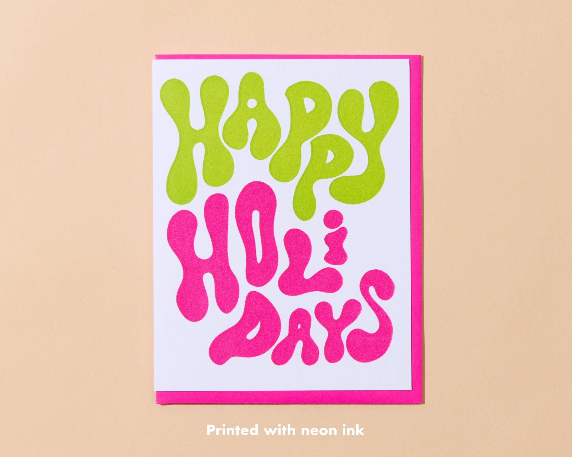 Bubble Happy Holidays Letterpress Greeting Card