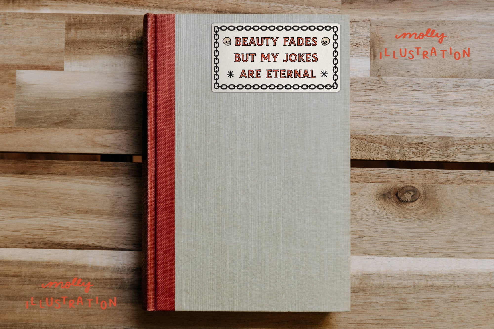 Beauty Fades Jokes Waterproof Vinyl Sticker