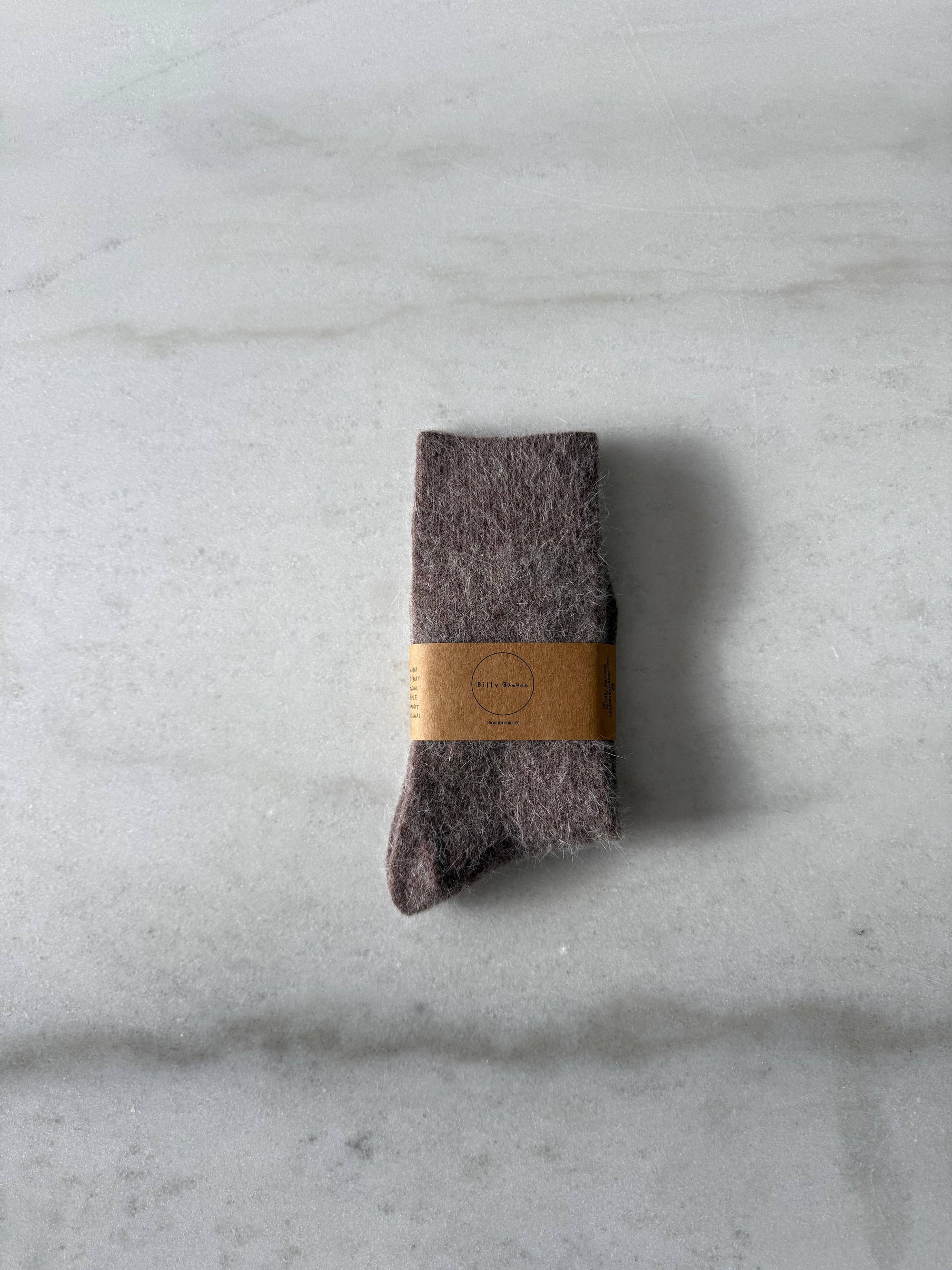 FLUFFY ANGORA SOCKS - crystal bright