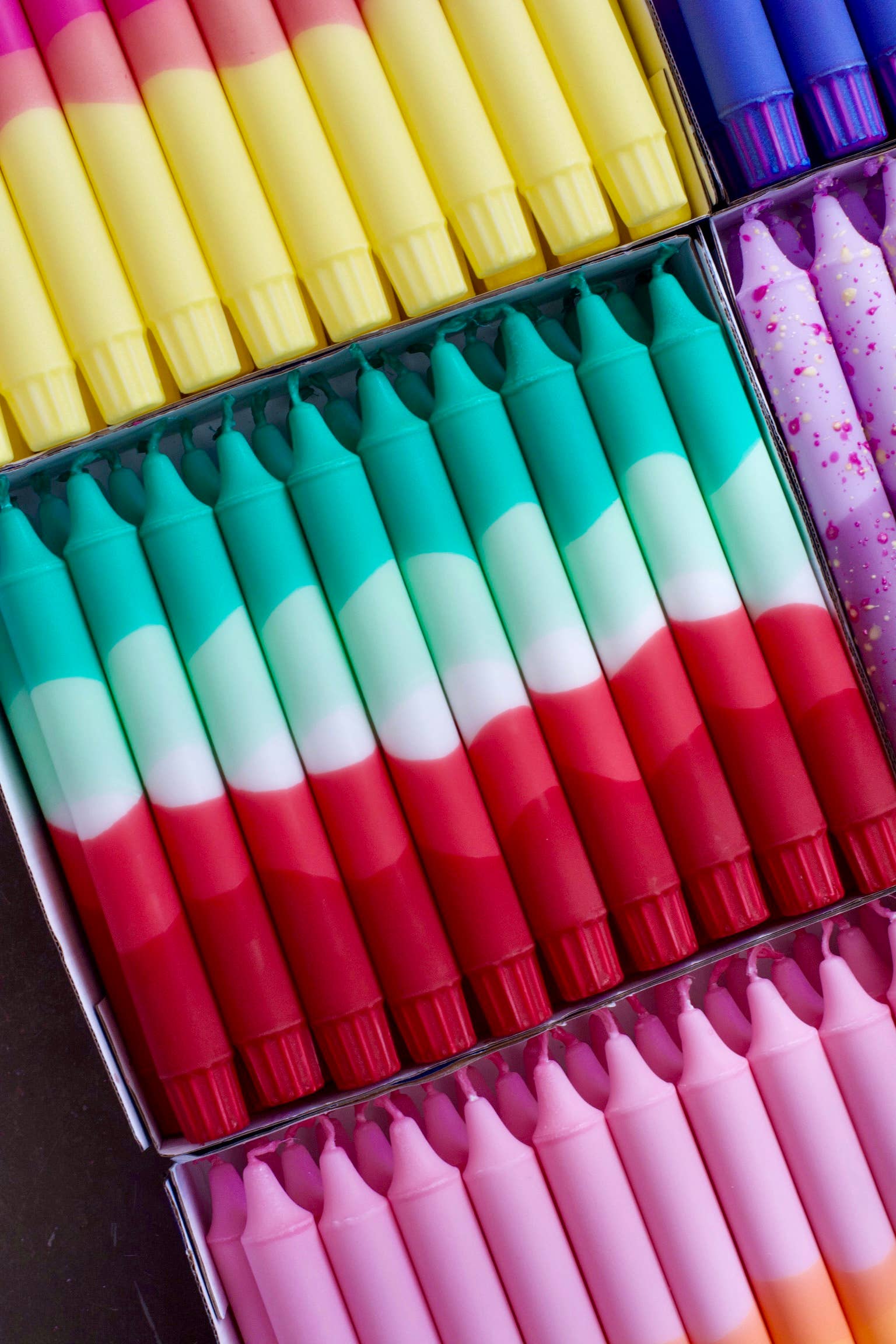 Taper candles- Summer vibes / Strawberry Sorbet Colors