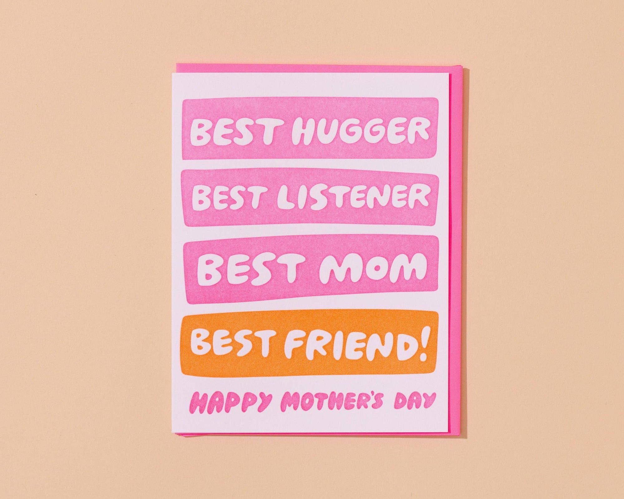 Best Hugger/Listener/Mom/Friend - Mother's Day Card from Kids- Made in USA