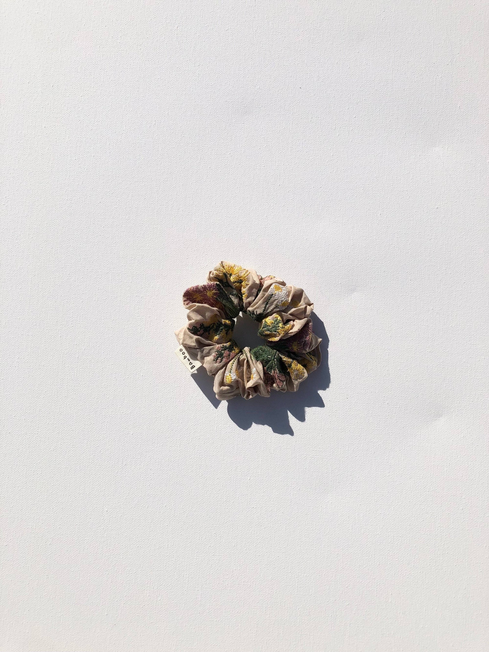 EMBROIDERED HERB SCRUNCHIES