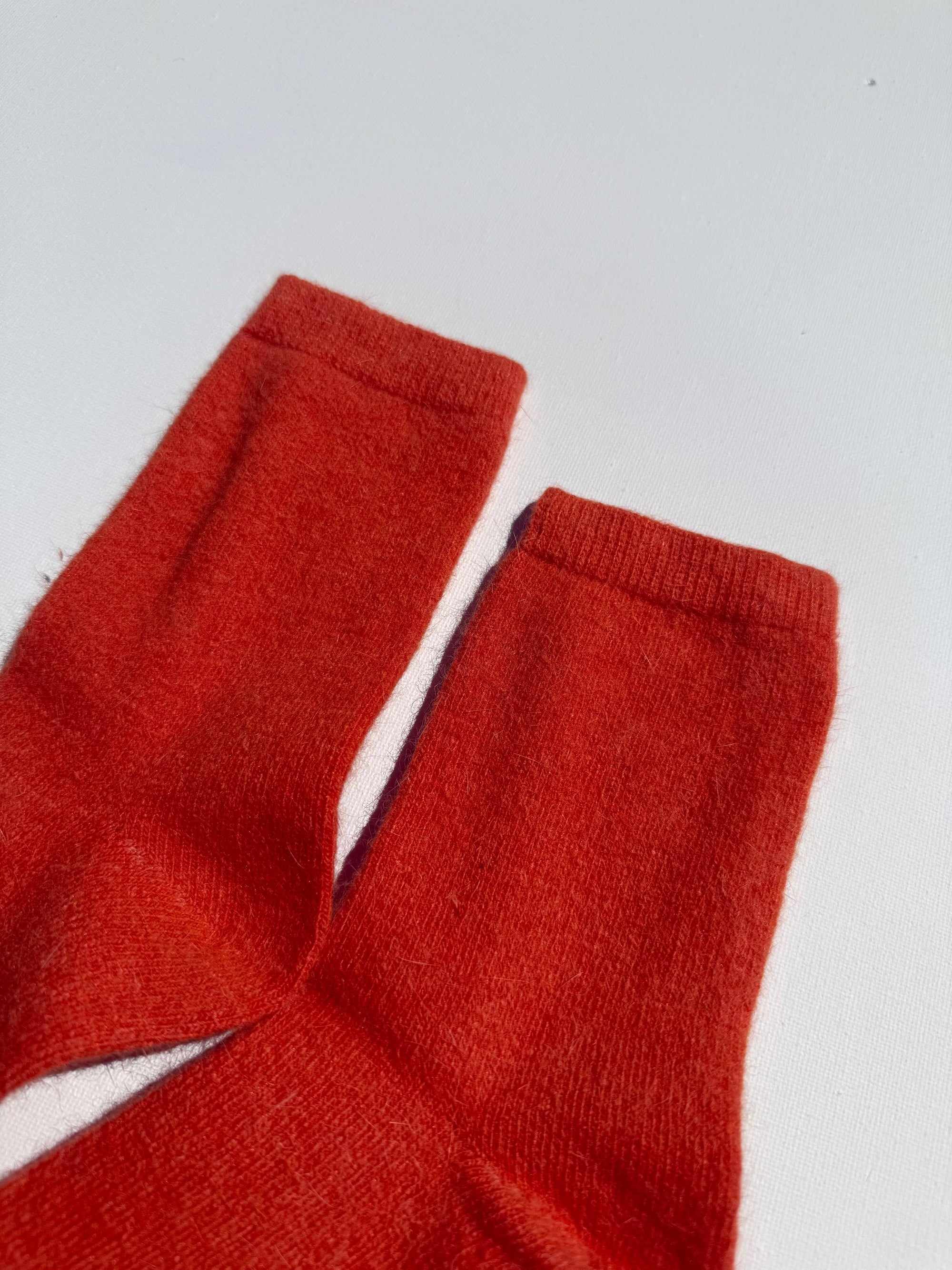 FLUFFY ANGORA SOCKS - crystal bright
