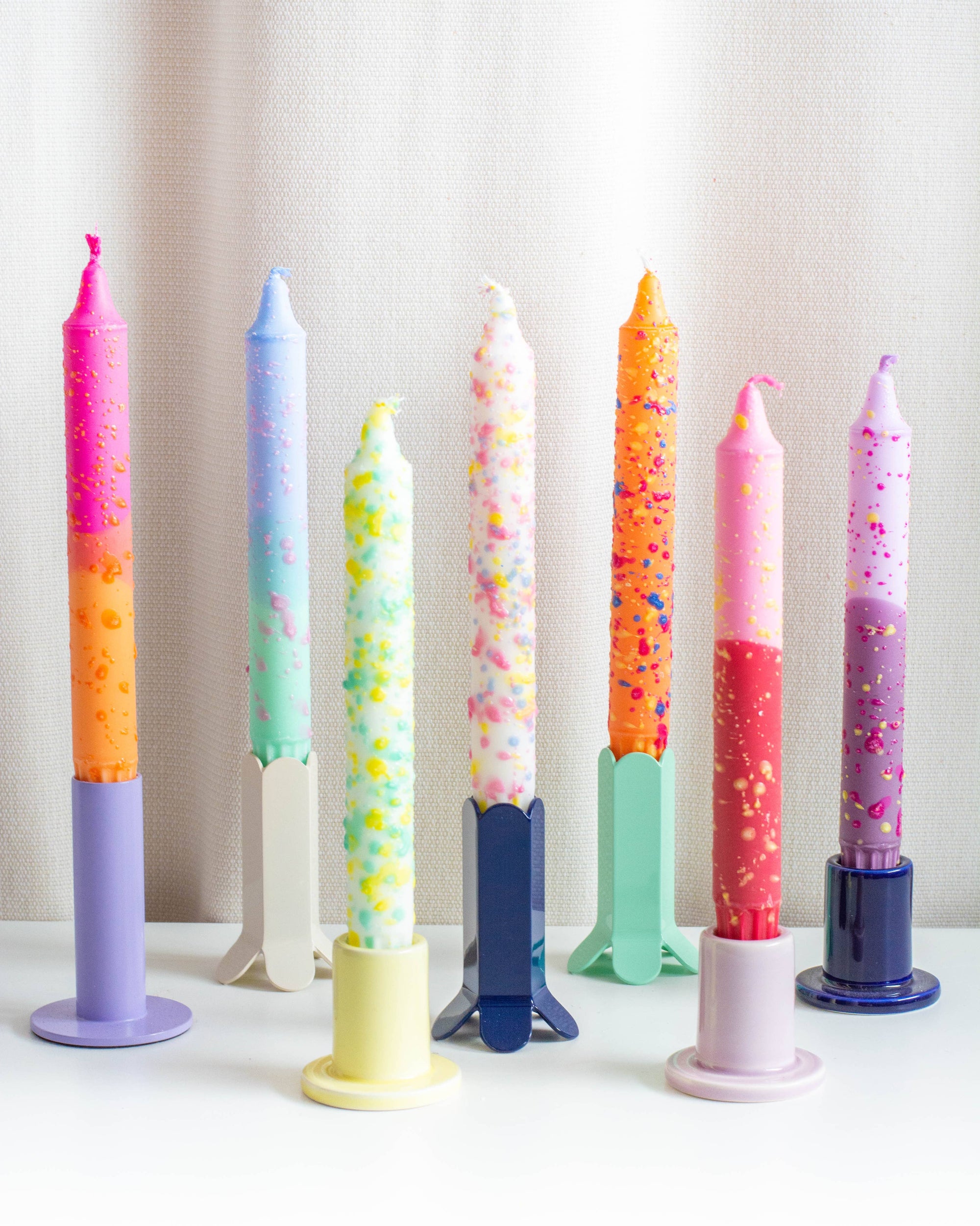 Taper candles- Summer vibes / Lavender Confetti