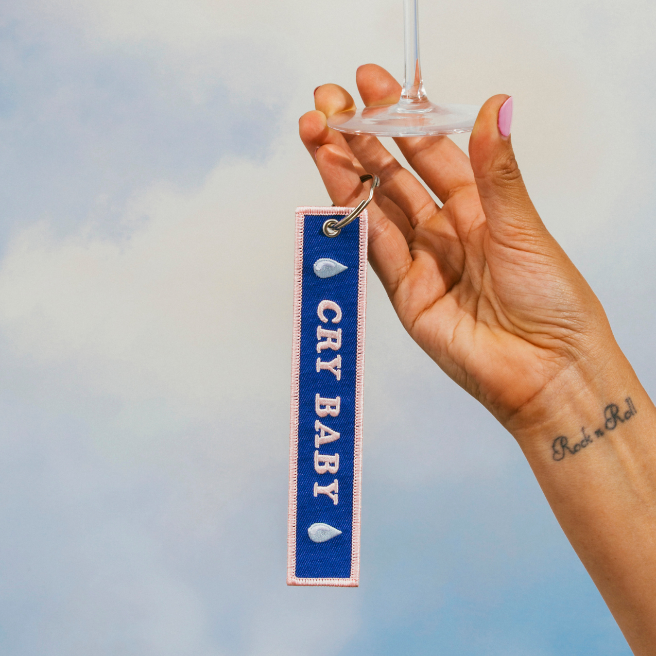 Cry Baby Embroidered Keychain