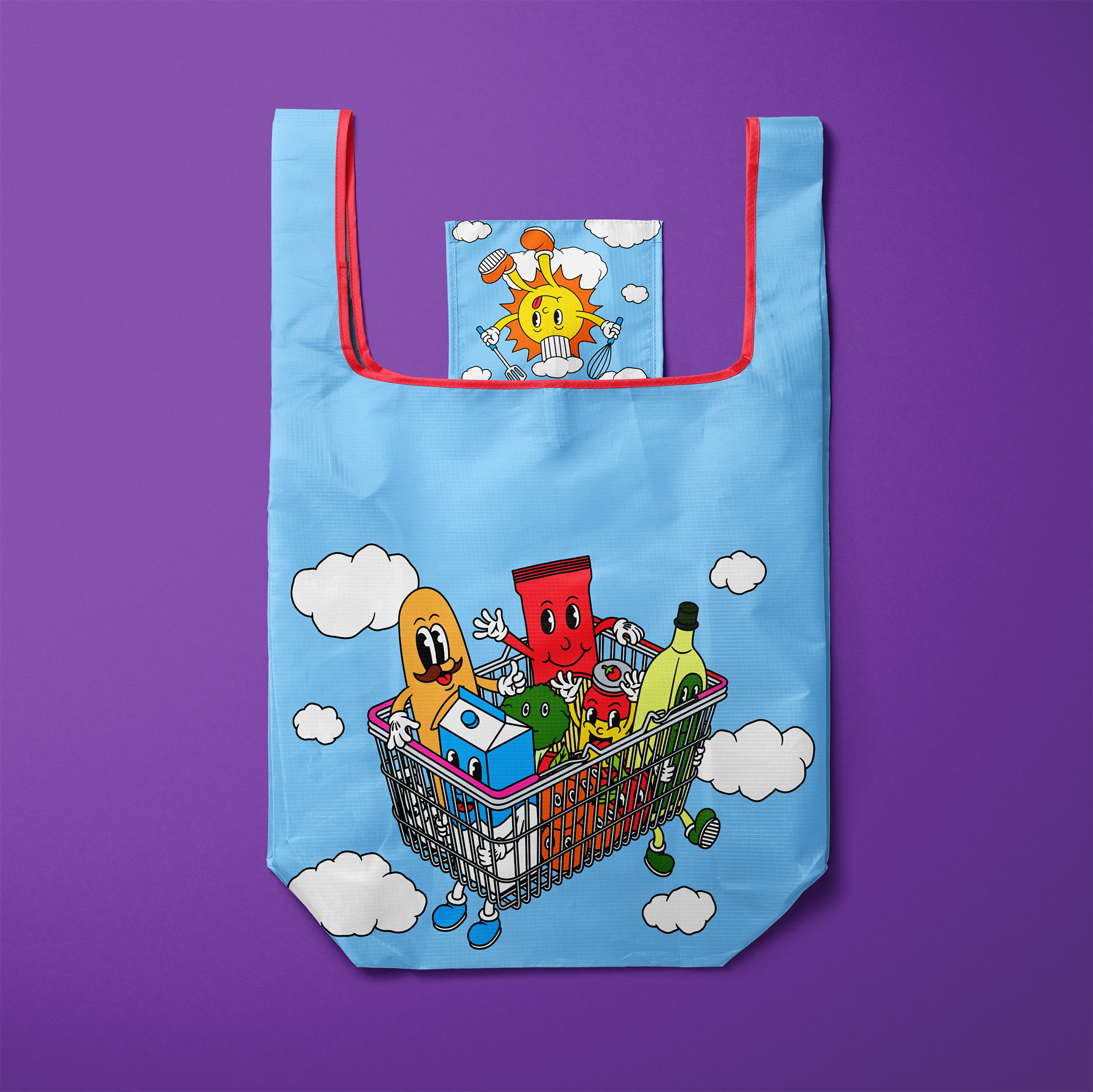 Shopping Cart Ripstop Grocery Bag