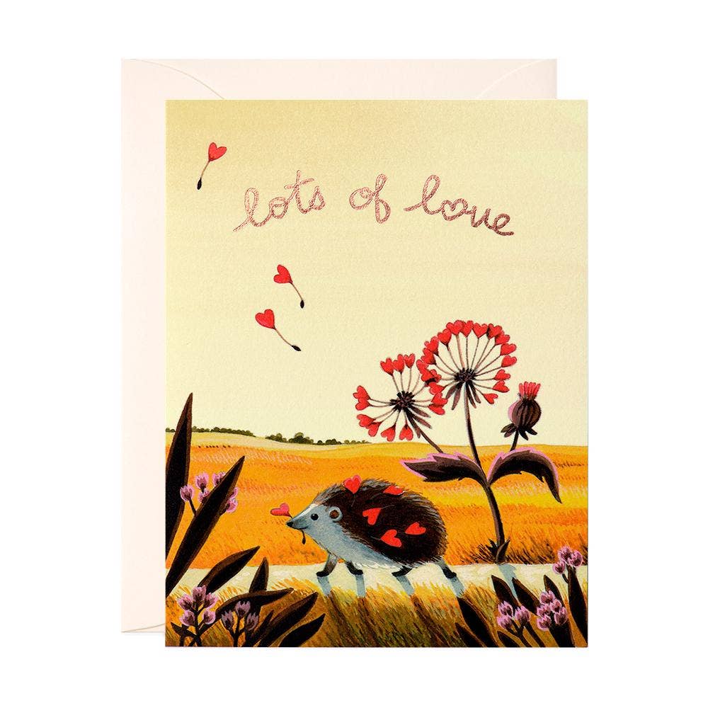 Hedgehog Lots of Love Greeting Card