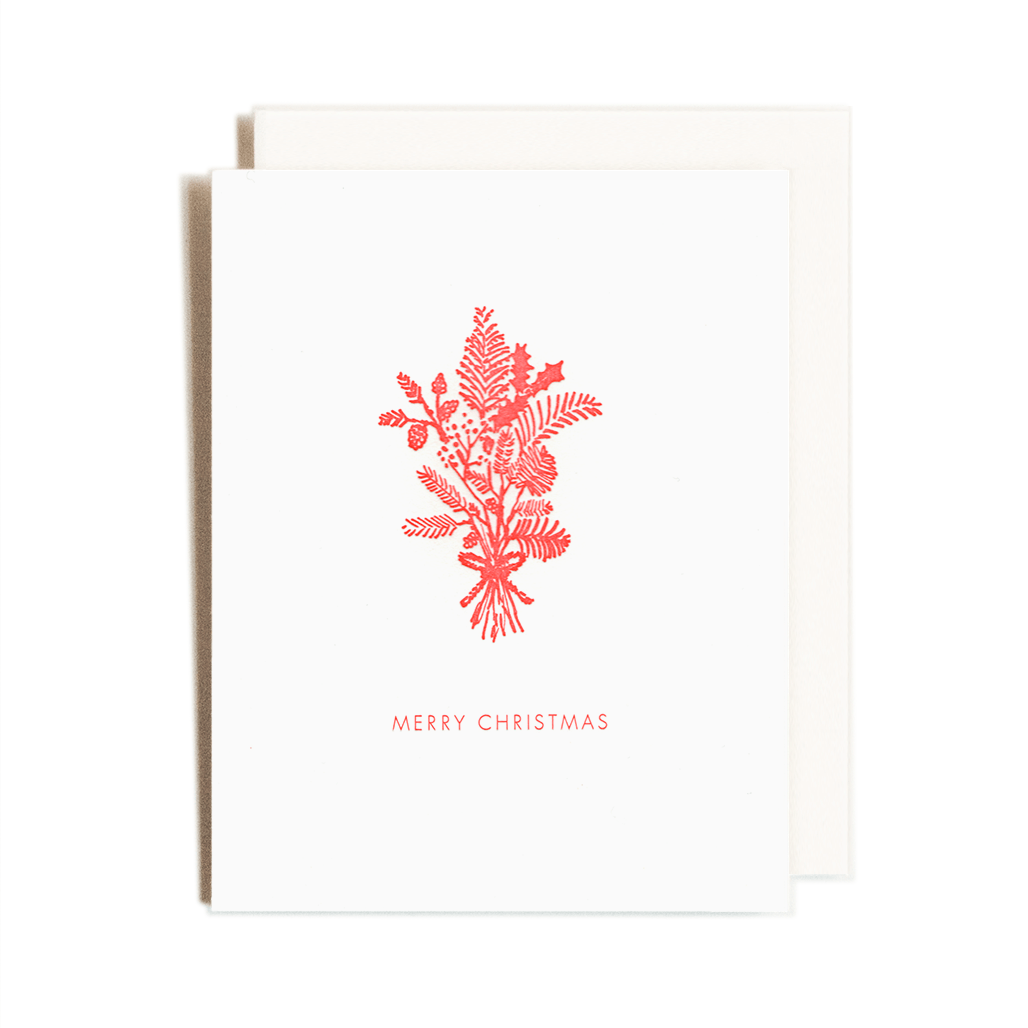 Elegant Merry Christmas Bouquet Card