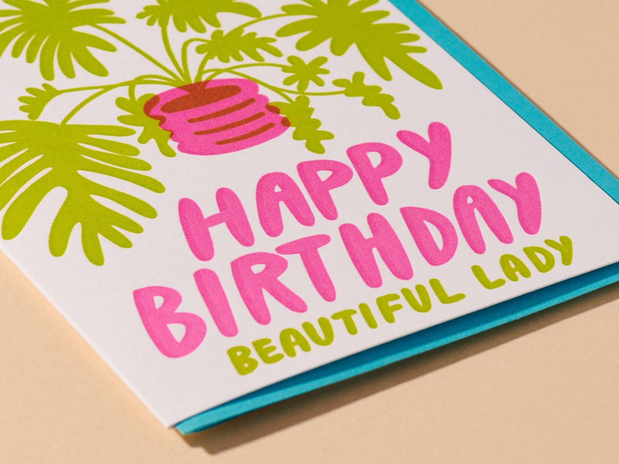 Plant Lady Letterpress Birthday Card