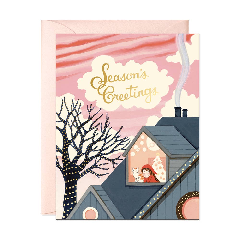 Window Girl season’s Greetings Card