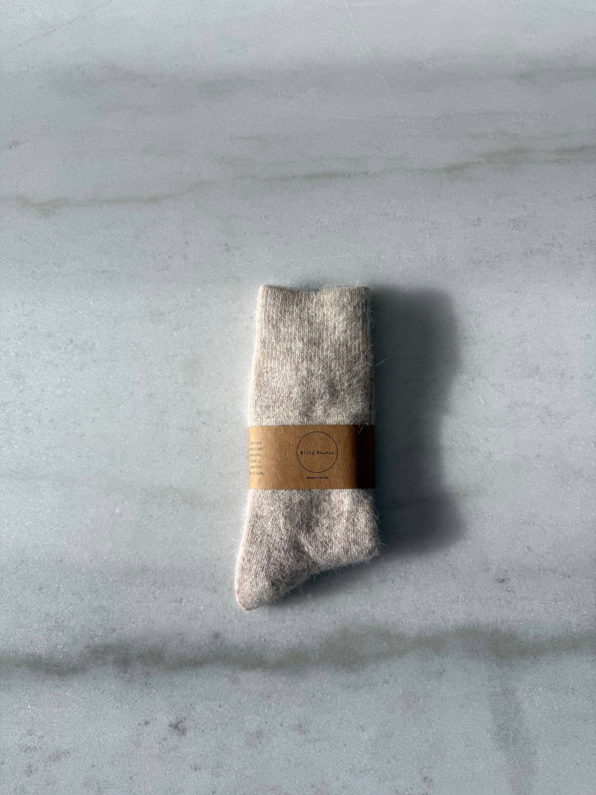 FLUFFY ANGORA SOCKS - crystal bright