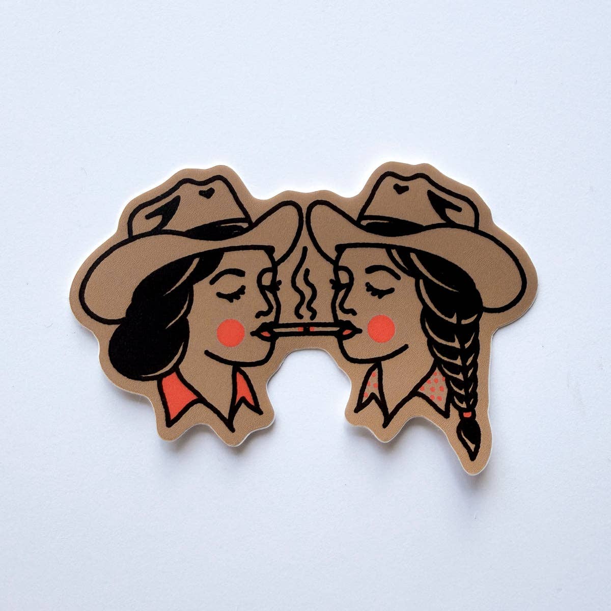 Cowgirl Smoke Matte 3 Inch Vinyl Sticker
