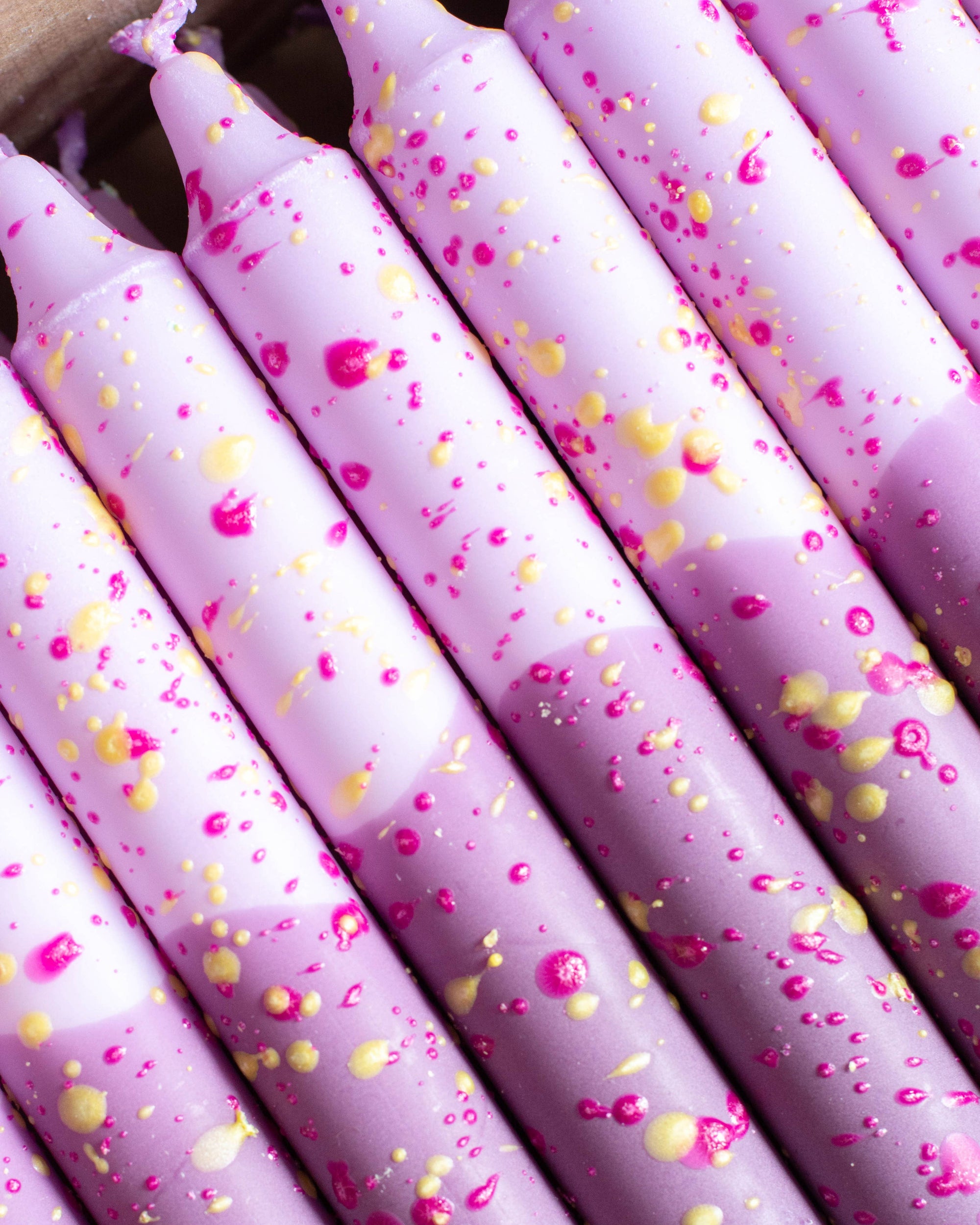 Taper candles- Summer vibes / Lavender Confetti