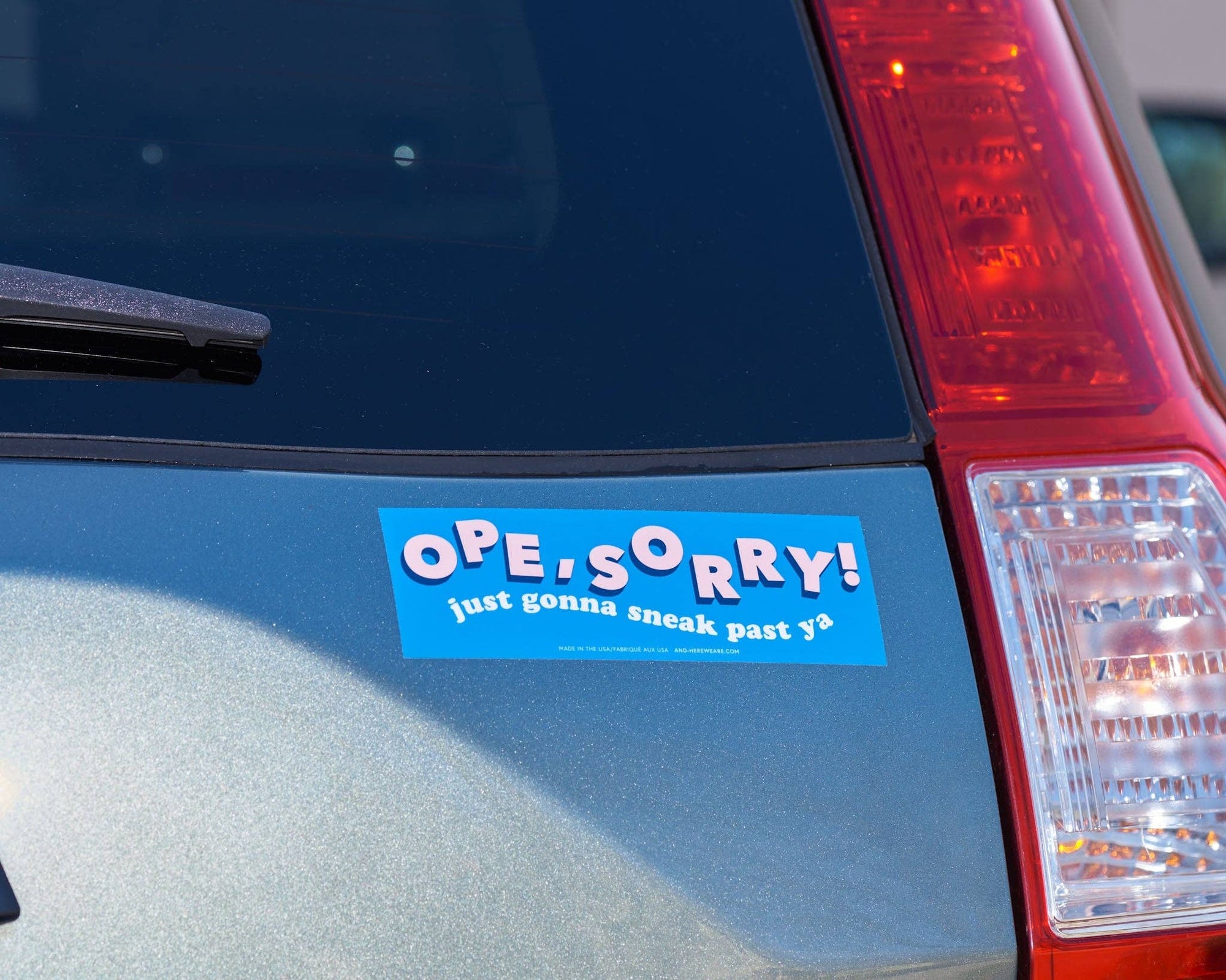 Ope, Sorry Vinyl Bumper Sticker