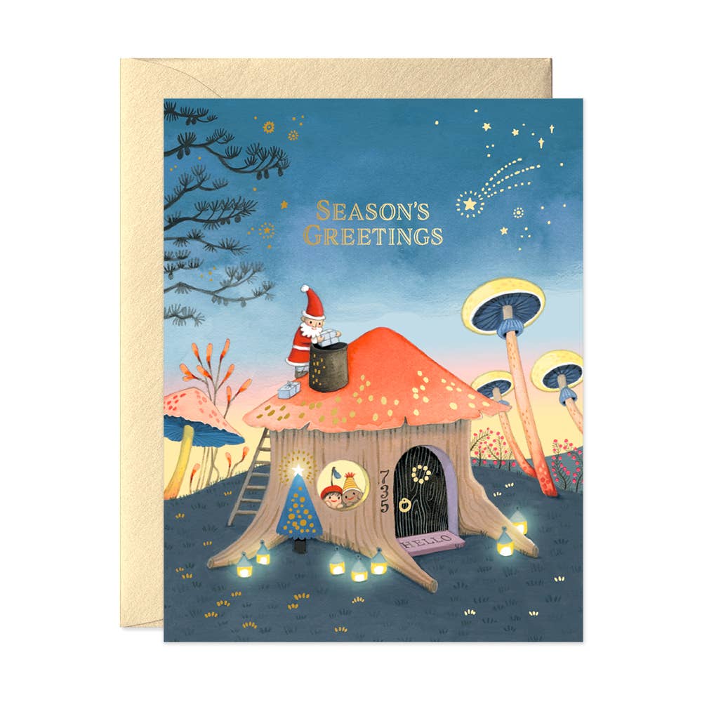 Gnomes seasons greetings Holiday Greeting Card