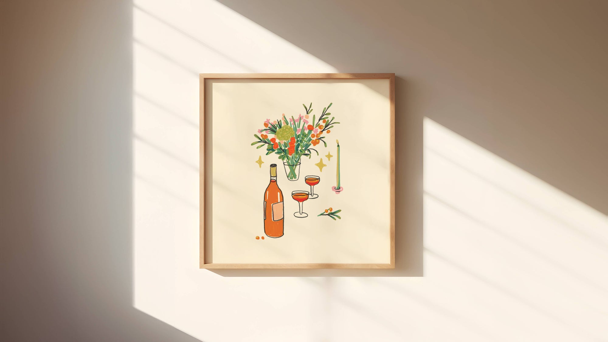 Festive Cocktail Art Print