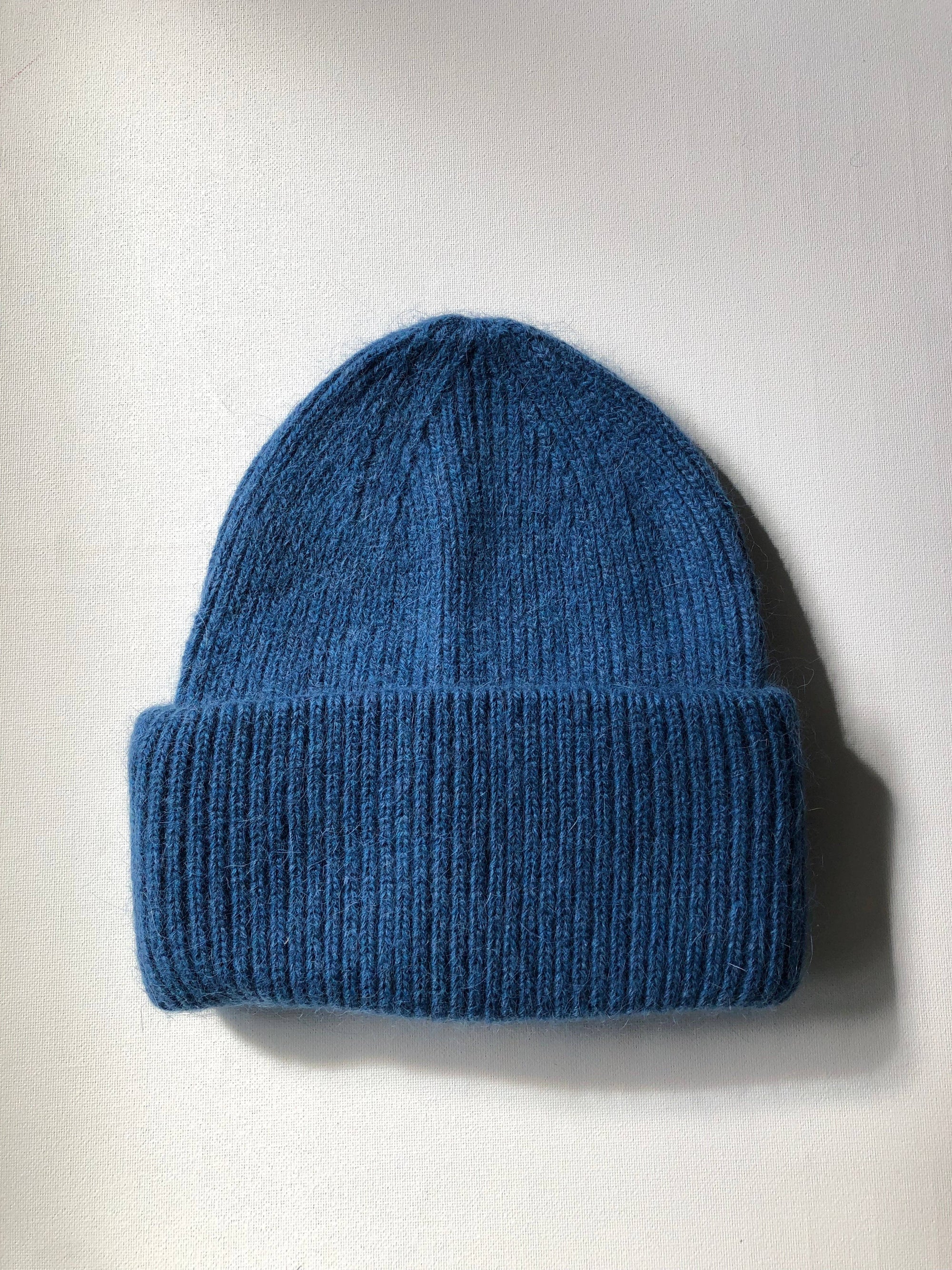 ROYAL ANGORA WOOL BEANIE - snow pastel