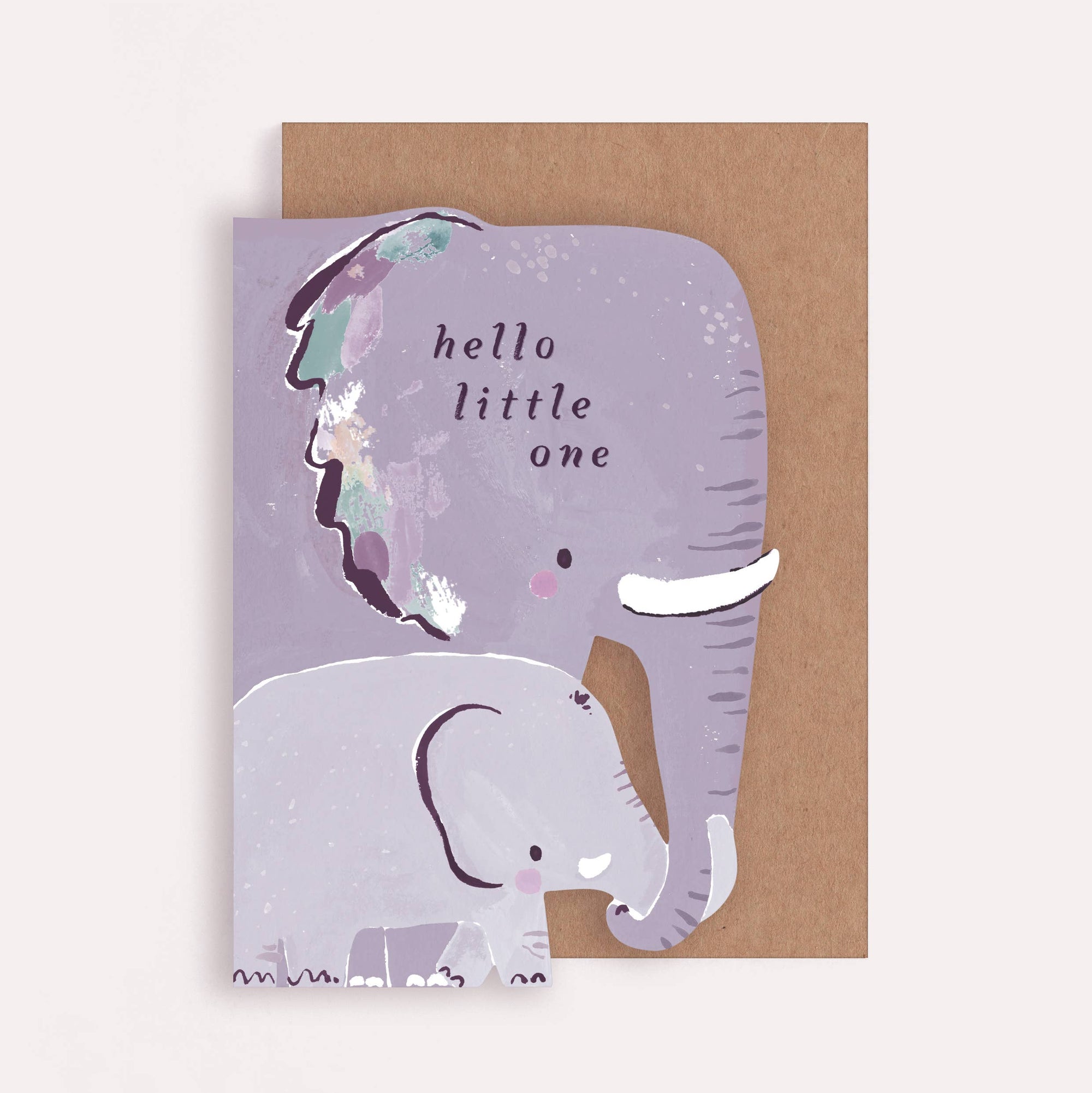 Hello little one Elephant New Baby Card | New Parent Card | Baby Cards