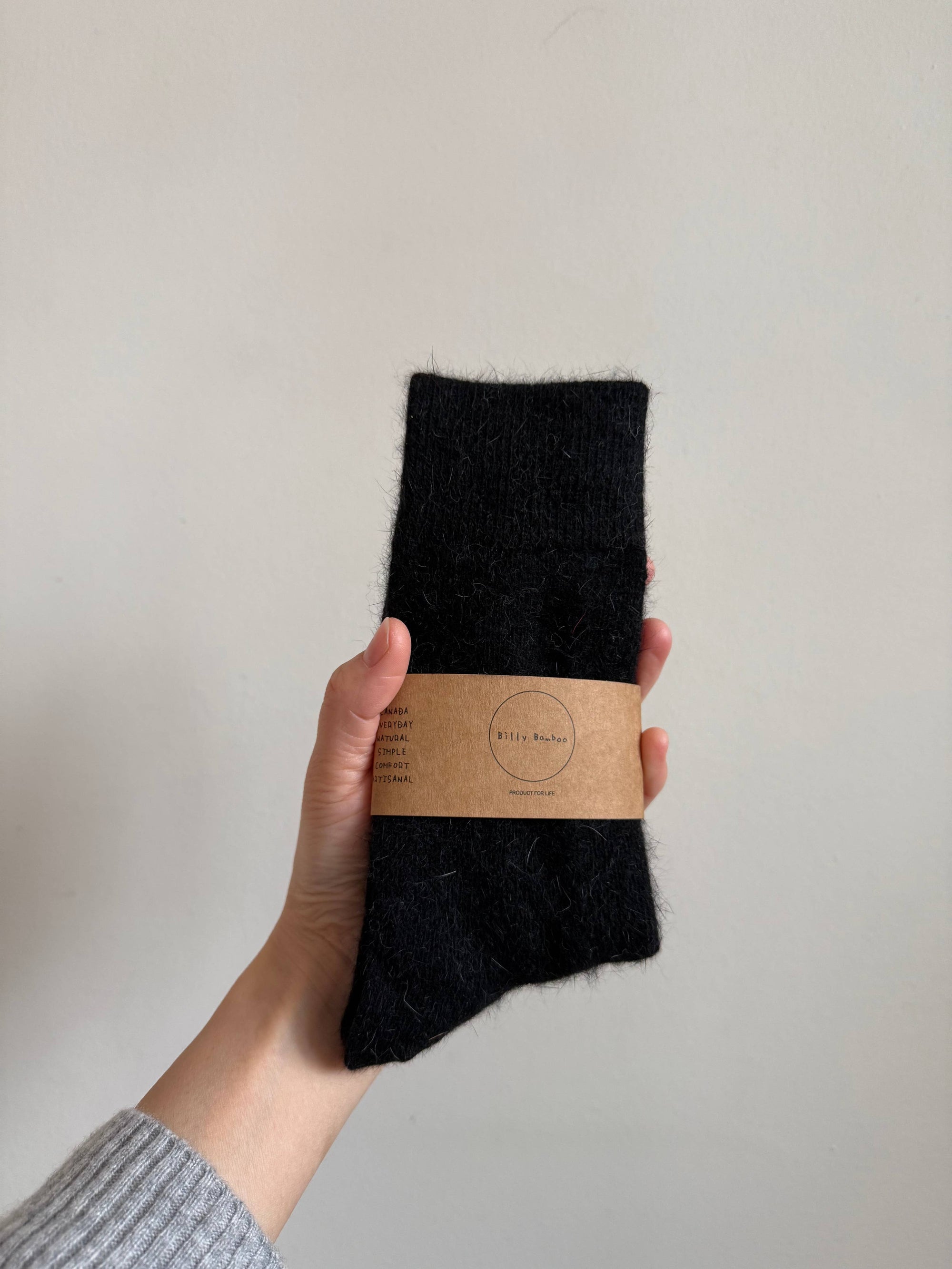FLUFFY ANGORA SOCKS - crystal bright