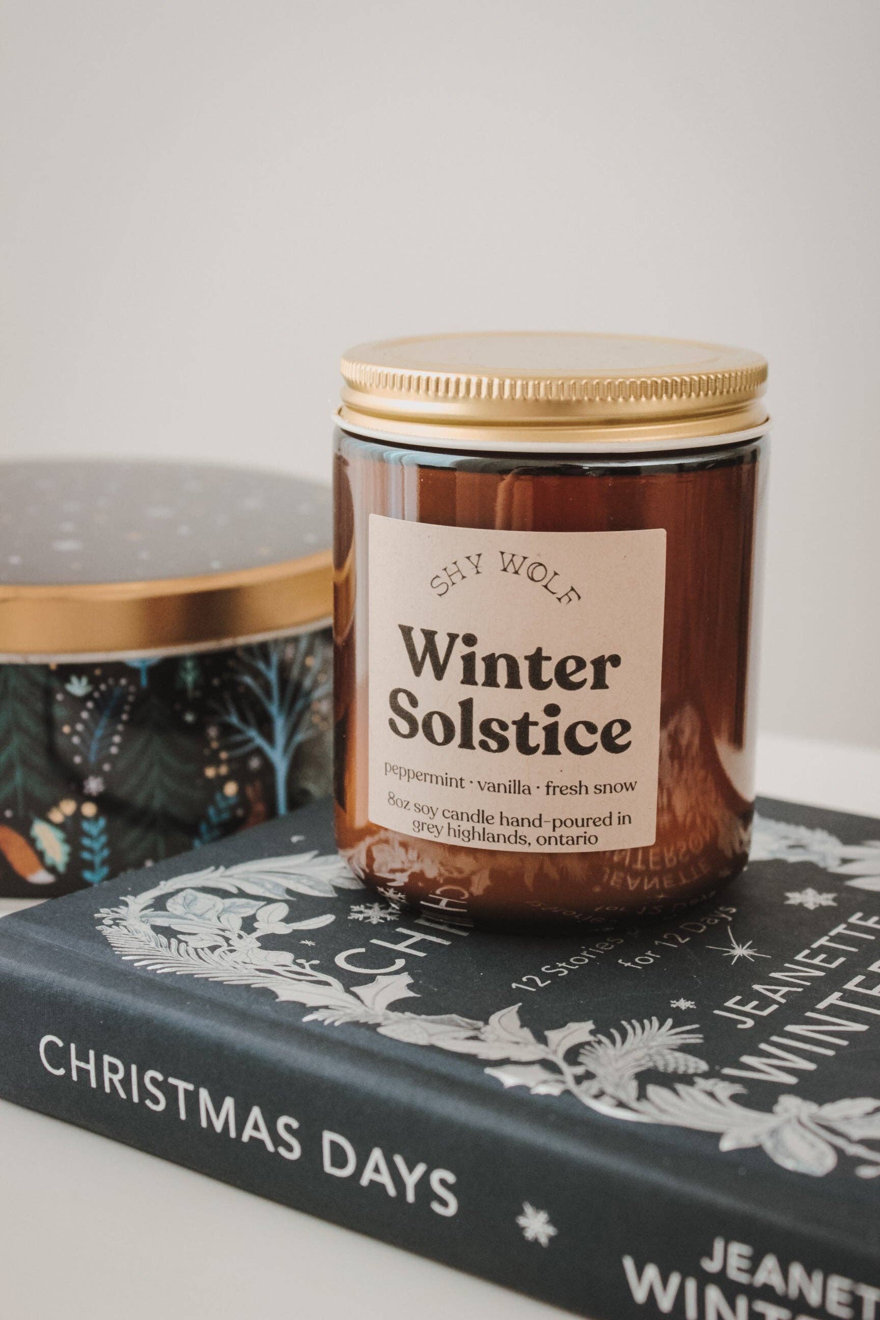 Winter Solstice - Peppermint, Vanilla, Snow Day Candle