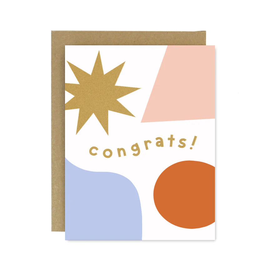 Congrats Shapes and Colours Card